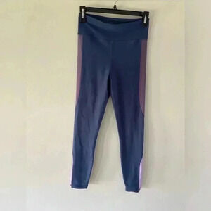 Calme By Johnny Was Color Blocked Leggings blue/lavender- S